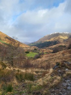 Railway bridge among the mountains