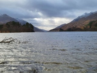 Loch and mountains