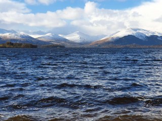 Lake and mountains